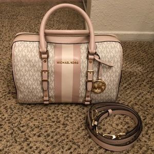 Michael Kors Bedford Travel Stripe Satchel